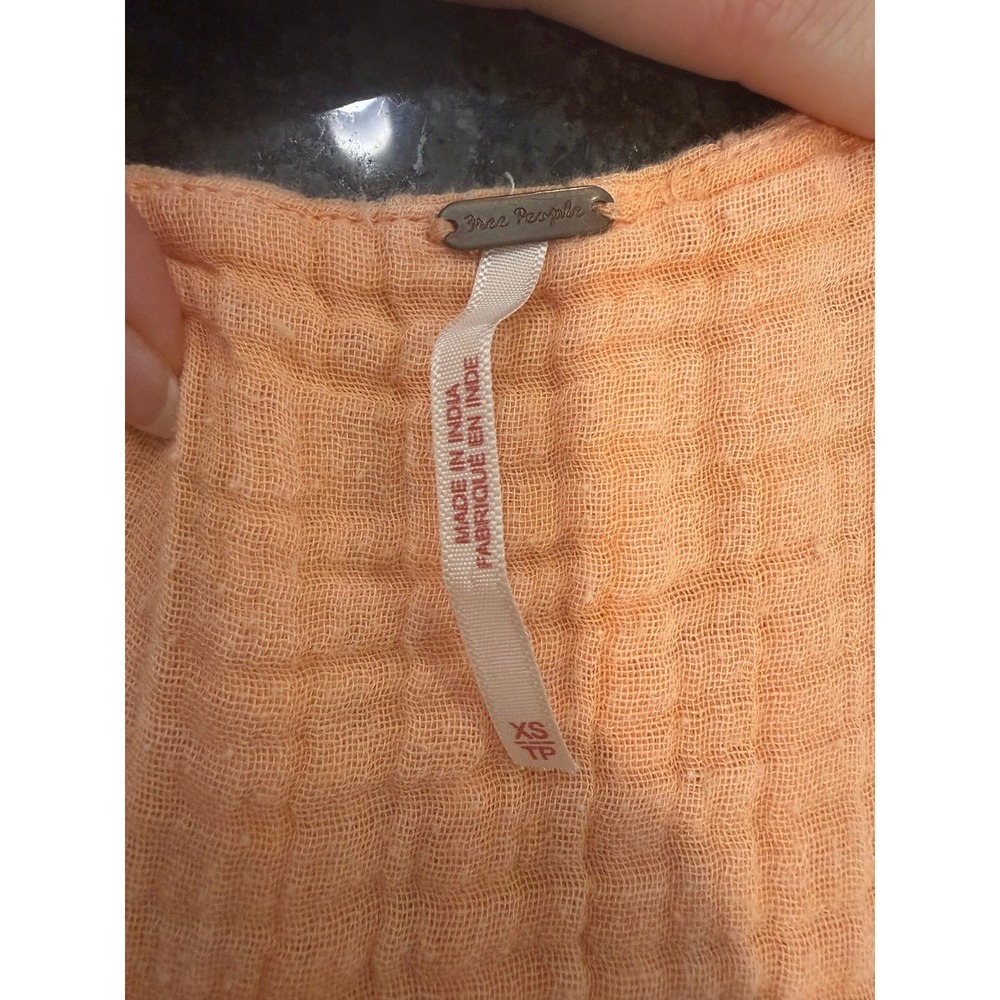Free People Cotton Gauze Mini Dress Orange Size XS - Picture 3 of 3